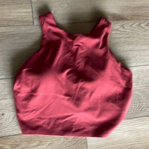 athleta red cropped tank top - size: xs